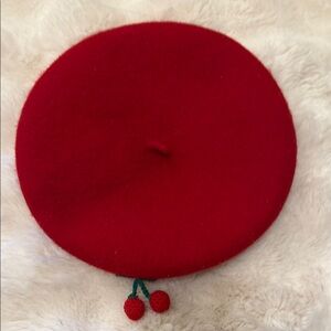 Cherry 🍒 Wool Red Beret